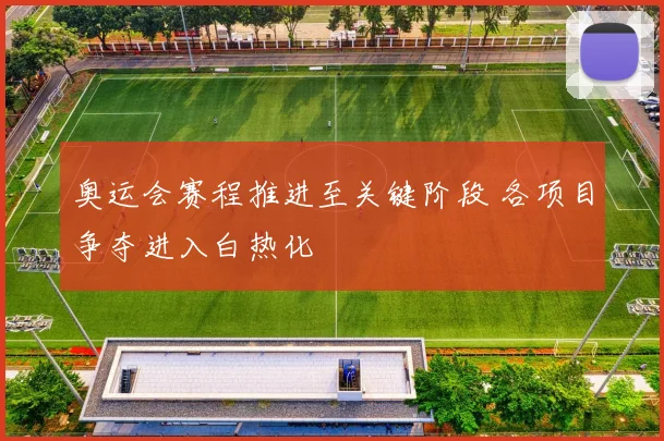 奥运会赛程推进至关键阶段 各项目争夺进入白热化